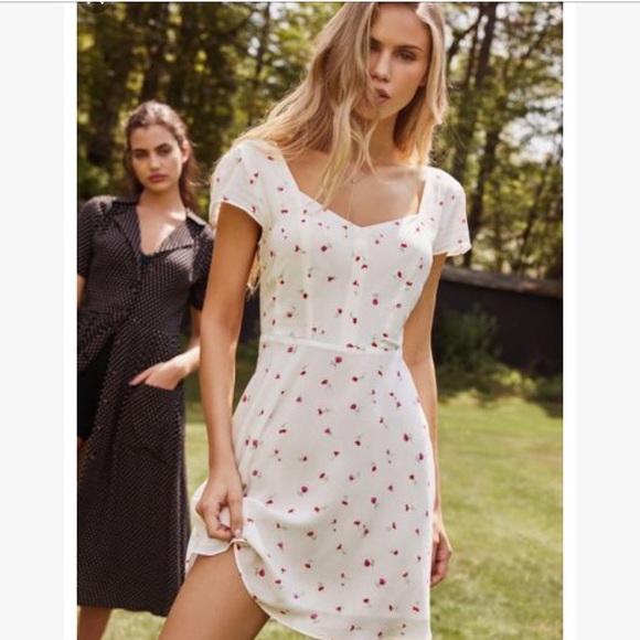 urban outfitters white floral dress